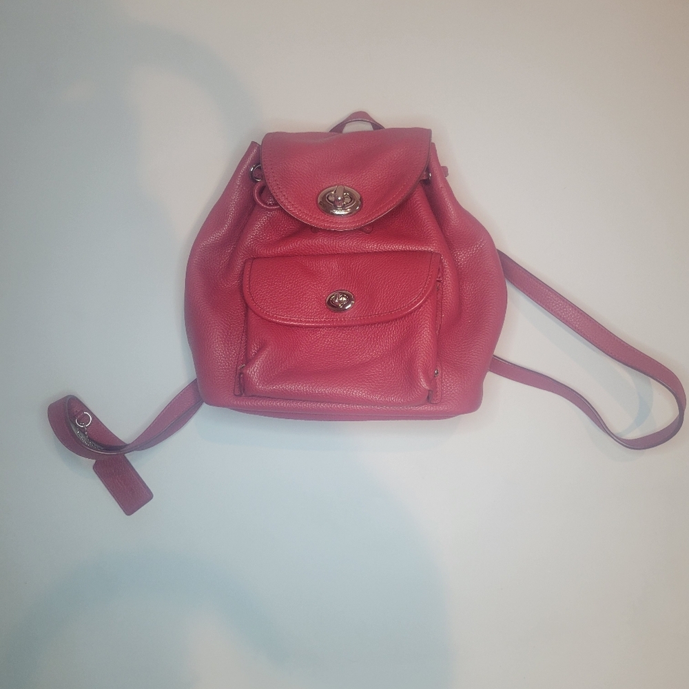 Coach red backpack